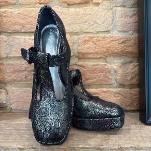 Circus by Sam Edelman Black and Silver Patterned Heels Kay Mary Jane